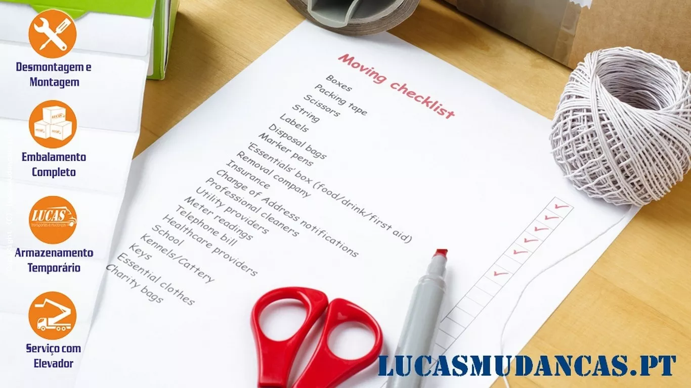 Check List de preparação para a sua Mudança