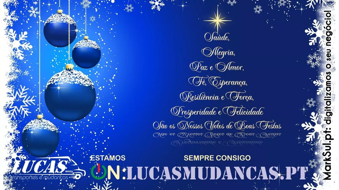 Lucas Mudanças deseja um Feliz Natal e um Próspero Ano Novo 2022